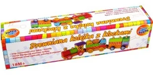 Brimarex Drewno Drewniany Pociąg dwa wagony ZB-2340 - Klocki - miniaturka - grafika 2