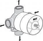 Akcesoria do armatury i ceramiki - Ideal Standard Czterodrożny przełącznik podtynkowy A2391NU - miniaturka - grafika 1