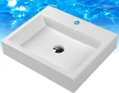 Umywalki - Omnires Thasos BP Marble+ 50x42 - miniaturka - grafika 1