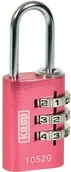 Kłódki - Kasp Kłódka K10520PIND z kłódką z szyfrem 20 mm Różowy - miniaturka - grafika 1