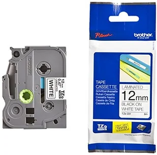 Brother Tapes TZE231S 12mm wh/black 4m,P-t 200,210E,1290,1290DT - Tusze oryginalne - miniaturka - grafika 3