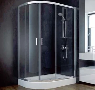 PMD Piramida Modern 100x80 profil chrom szkło transparentne MA-100-80-C - Kabiny prysznicowe - miniaturka - grafika 2