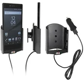 Uchwyty samochodowe do telefonów - Brodit 521846 Aktywny uchwyt z kablem USB i adapter ładowarki samochodowej do Sony Xperia Z5 Premium 521846 - miniaturka - grafika 1