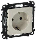 Gniazdka elektryczne - Legrand Valena Life Gniazdo Schuko 2P+Z z przesłoną AUTO Zac spężyna Kremowy - miniaturka - grafika 1