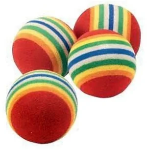 Trixie Piłki tęczowe twarde 3,5cm 4szt. [TX-4097] 2544 - Zabawki dla kotów - miniaturka - grafika 2