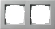 Klawisze i ramki - Gira Osłona E2 podwójna ramka aluminium - miniaturka - grafika 1