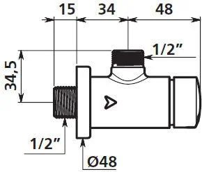 Delabie Temposoft 2 748800 - Baterie wannowe i prysznicowe - miniaturka - grafika 2
