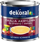 Farby do metalu - Dekoral Emalia Akrylux 0 5 l złocisty szafran - miniaturka - grafika 1