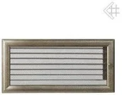 Akcesoria kominkowe - Kratki.pl Kratka kominkowa malowana OSKAR czarno-złota 17x37 z żaluzją 6674-898A - miniaturka - grafika 1