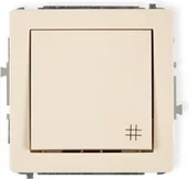 Wyłączniki światła i elektryczne - Karlik Łącznik krzyżowy 1DWP-6 beżowy - miniaturka - grafika 1