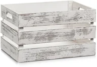 Pudła i pojemniki do przechowywania - Zeller Skrzynia do przechowywania VINTAGE drewniana kolor biały 35x25x20 cm B01ELZLM3I - miniaturka - grafika 1
