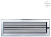 Akcesoria kominkowe - Kratki.pl Kratka kominkowa wentylacyjna powlekana niklowana 17x49 z żaluzją 6674 - miniaturka - grafika 1