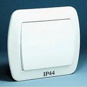 Klawisze i ramki - Simon KONTAKT- ŁĄCZNIK JEDNOBIEGUNOWY Z RAMKĄ IP44 AW1B/11 BIAŁY AKORD - miniaturka - grafika 1