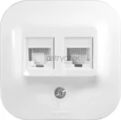 Gniazdka elektryczne - Legrand Gniazdo 2 x RJ45 Kat. 5e UTP - Forix IP20 Biały 782428 - miniaturka - grafika 1