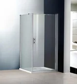 Kabiny prysznicowe - Durasan Smart 100x80 profil chrom szkło transparentne EasyClean + wspornik - miniaturka - grafika 1