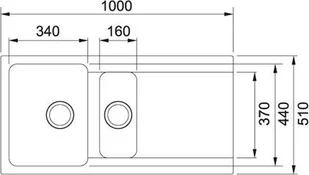 Franke Orion OID 651 onyx Tectonite 114.0286.461 - Zlewozmywaki - miniaturka - grafika 3
