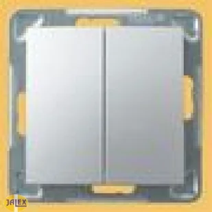 Berker schodowy podwójny Ospel Impresja ŁP-10Y/m/18, bez ramki, kolor srebrny - Gniazdka elektryczne - miniaturka - grafika 2