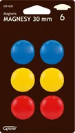 Magnesy - Grand Magnesy 6 sztuk 30mm mix kolor - KWTR471 NB-6368 - miniaturka - grafika 1