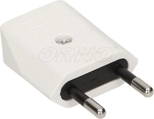 Orno Wtyczka płaska bez uziemnia 10A 250V biała OR-AE-1374 - Gniazdka elektryczne - miniaturka - grafika 2