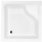 Brodziki prysznicowe - PMD Piramida Besco Igor 90x90 biały - miniaturka - grafika 1