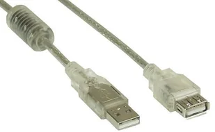 InLine Kabel USB Ferrytowy USB A/A 0.5m Przezroczysty 34650Q 34650Q - Kable komputerowe i do monitorów - miniaturka - grafika 2
