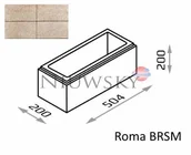 Akcesoria do ogrodzeń - Joniec Bloczek murkowy Roma BRSM 50,4/20/20 kolor topaz / Bloczek murkowy Roma BRSM 50,4/20/20 kolor topaz - miniaturka - grafika 1