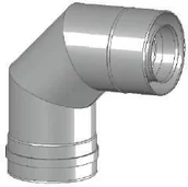 Złącza i kolanka wentylacyjne - Jeremias Kolano fi 80/125 87st TWIN22080/125 - miniaturka - grafika 1