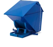 Szafki biurowe - AJ Kontener wywrotka z pokrywą 300 L niebieski 305041 - miniaturka - grafika 1
