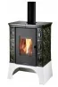 Wkłady kominkowe - Haas+Sohn piec kaflowy EMPOLI AL z wymiennikiem wodnym i wężownicą, kafle zieleń - miniaturka - grafika 1
