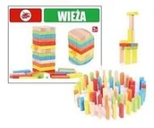 Klocki - PLAYME Drewniana wieża. Gra - miniaturka - grafika 1