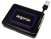 Czytniki kart pamięci - Approx USB 2.0 extern, E i Smart Card Reader, czarna APPCRDNIB - miniaturka - grafika 1