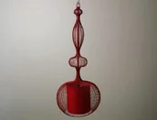 Lampy sufitowe - GL Lampa wisząca sufitowa Czerwony ażurowa 1588 - miniaturka - grafika 1