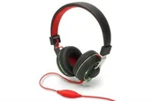 Słuchawki - Ednet 83222 Czerwono-czarne - miniaturka - grafika 1