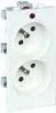Gniazdka elektryczne - Kontakt Simon Connect gniazdo Podwójne z bolcem S2/9 podwójne z uziemieniem - miniaturka - grafika 1