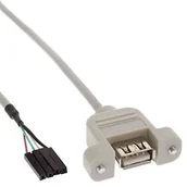 Kable USB - InLine 33440 °F montażu tuleja A na słupek złącze USB 2.0 przyłącze kabla (0,6 m) - miniaturka - grafika 1