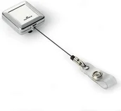 Identyfikatory - Durable Mechanizm ściągający Jojo Chrome Quadro metalowy klip 10 sztuk - miniaturka - grafika 1