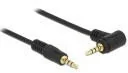 Kable - Delock Kabel 3.5 mm, męsko-męski, kątowy, 1m, czarny - 84737 - miniaturka - grafika 1