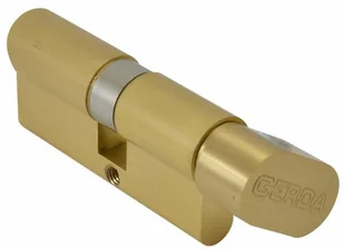 Gerda Wkładka bębenkowa E1 62 36 / 28 z gałką mosiądz - Zamki i wkładki - miniaturka - grafika 2