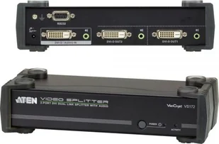 Aten 2 PORT DVI Dual Link Splitter W/Audio W/ EU ADP (VS172-A7-G) - Przełączniki KVM - miniaturka - grafika 2