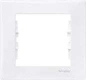 Wyłączniki światła i elektryczne - Schneider Electric Polska Sp. z o.o. SCHNEIDER SEDNA ramka POJEDYNCZA BIAŁA SDN5 - miniaturka - grafika 1