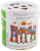 Klocki - Brimarex DREWNO Drewniane KLOCKI 80 el. 1565532 - miniaturka - grafika 1