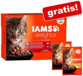 Mokra karma dla kotów - Iams 12 x 85 g Delights + 2 x 85 g Delights Adult Kurczak i indyk w sosie gratis! Mięsne smaki w sosie - miniaturka - grafika 1
