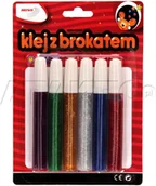 Zabawki kreatywne - Brewis Klej brokat 6kol 10ml VB8216 - miniaturka - grafika 1