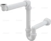 Syfony - Alcaplast syfon umywalkowy oszczędzający miejsce biały PCV A434 - miniaturka - grafika 1