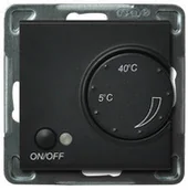 Regulatory i termostaty - Ospel Regulator temperatury z czujnikiem napowietrznym czarny RTP-1RN/m/33 SONAT - miniaturka - grafika 1