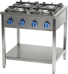 Stalgast Kuchnia gazowa wolnostojąca 900 - 4 palnikowa z półką 36kw - g30 999553 - Piece, kotły  i płyty grzejne gastronomiczne - miniaturka - grafika 2