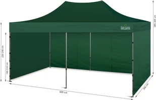 Home&Garden Namiot handlowy 600 x 300 cm zielony 685904 - Pawilony ogrodowe - miniaturka - grafika 3