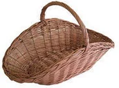 Akcesoria kominkowe - Parkanex Kosz na drewno wiklinowy owalny - miniaturka - grafika 1