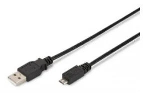 ASSMANN Kabel połączeniowy USB 2.0 HighSpeed Typ USB A/microUSB B M/M czarny 1,8m AKASSKU00000057 - Kable USB - miniaturka - grafika 2
