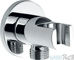 Sapho Przyłącze kątowe z uchwytem na rączkę, chrom 1205-09 - Akcesoria hydrauliczne - miniaturka - grafika 2